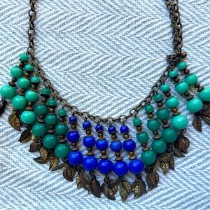 Indigo & Tiffany Green Bohemian Necklace